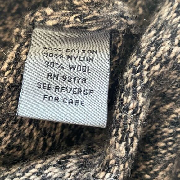 Premise Sweater Cotton Wool Blend Black And Tan - Picture 11 of 12
